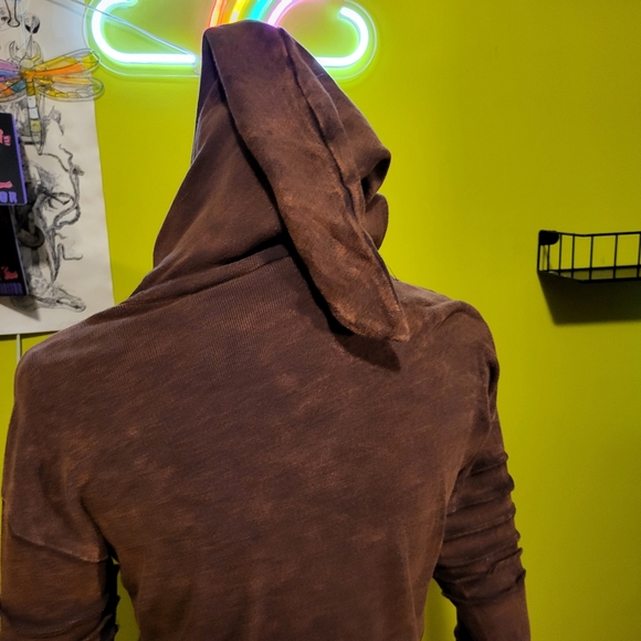 Nepal hippie festival raw hem peace hoodie - Picture 6 of 8